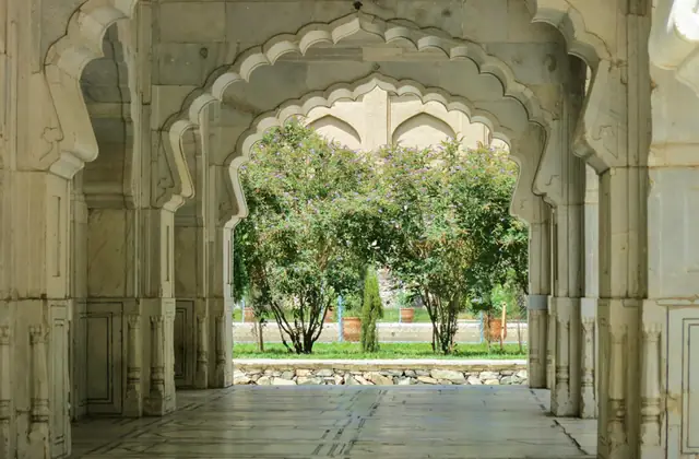 The marble arches of Babur's Garden in Kabul