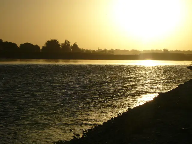 Sunset over the Helmand River at Lashkar Gah