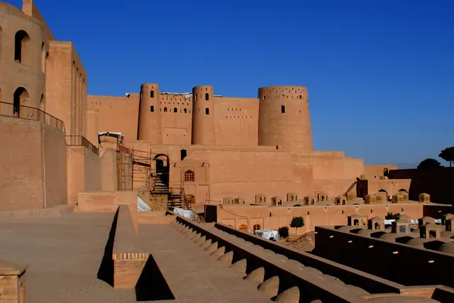 The Citadel of Herat (Qala-e Ikhtiyaruddin) under a blue sky