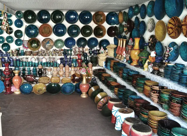 A pottery shop in Istalif